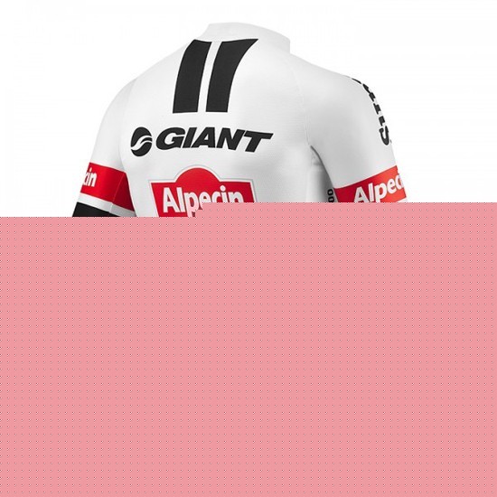 2016 Maillot Ciclismo Giant Alpecin Blanc et Rouge Manches Courtes et Cuissard